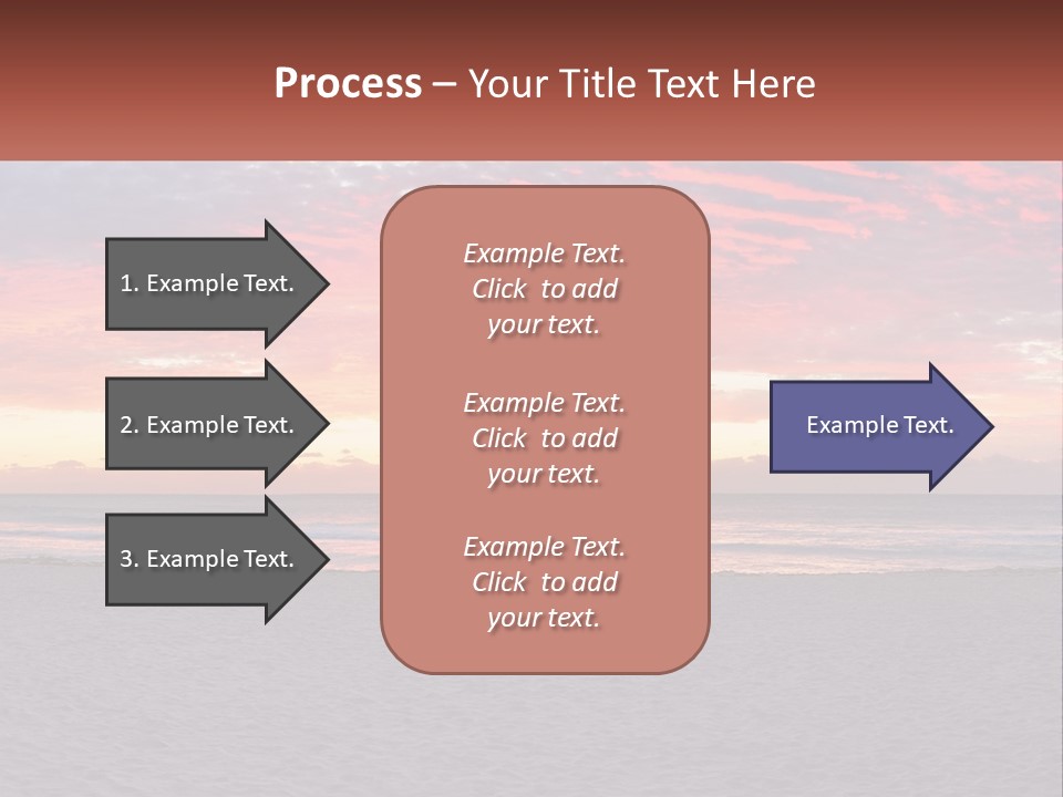 A Sunset On The Beach With Clouds In The Sky PowerPoint Template