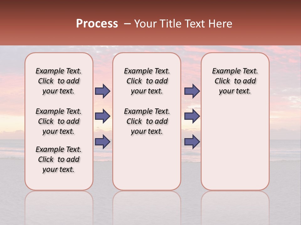 A Sunset On The Beach With Clouds In The Sky PowerPoint Template