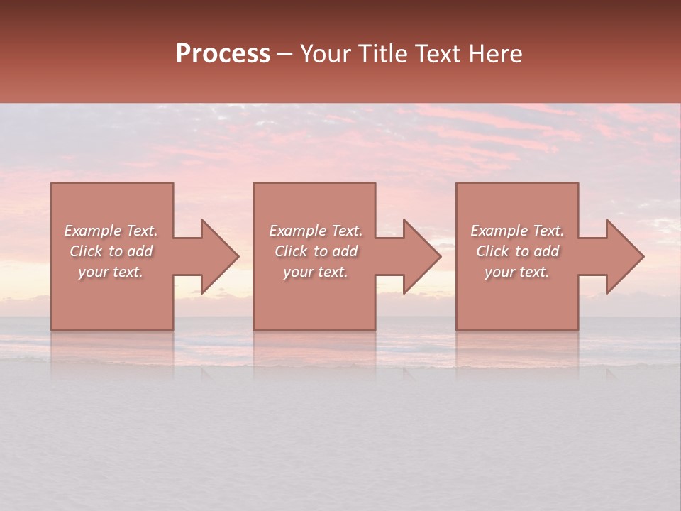 A Sunset On The Beach With Clouds In The Sky PowerPoint Template