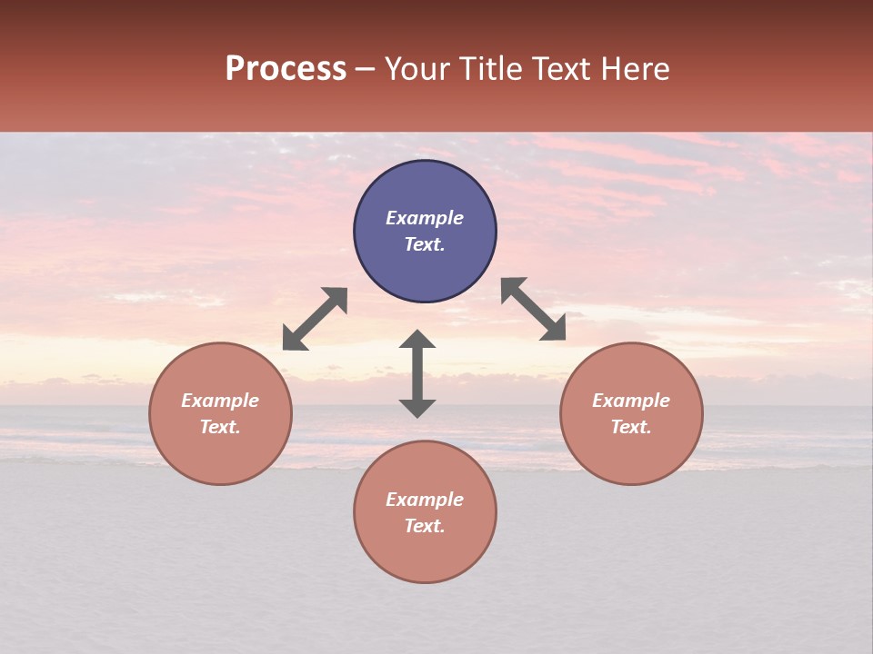 A Sunset On The Beach With Clouds In The Sky PowerPoint Template