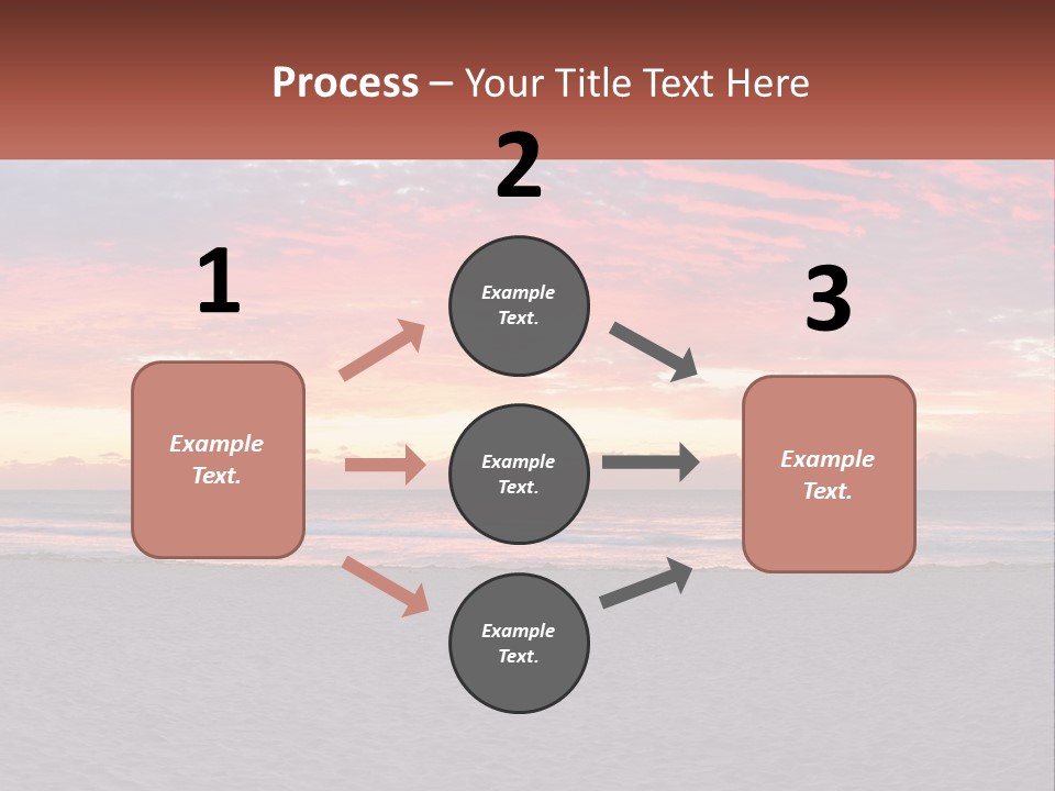 A Sunset On The Beach With Clouds In The Sky PowerPoint Template