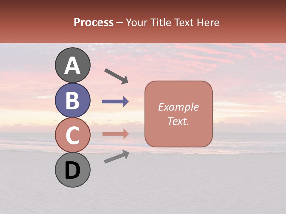 A Sunset On The Beach With Clouds In The Sky PowerPoint Template