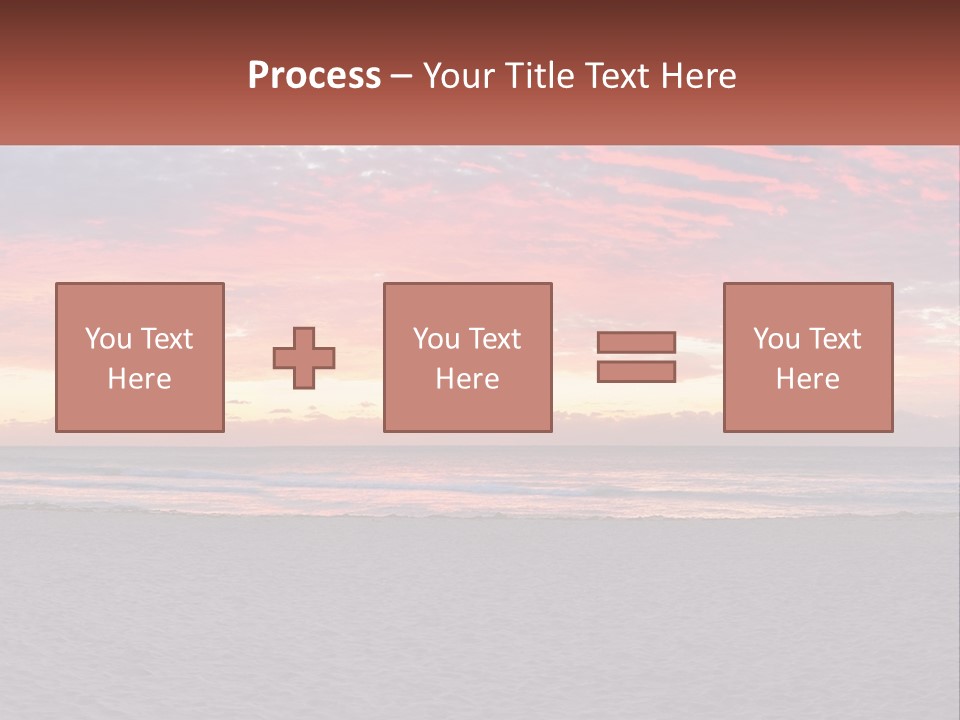 A Sunset On The Beach With Clouds In The Sky PowerPoint Template