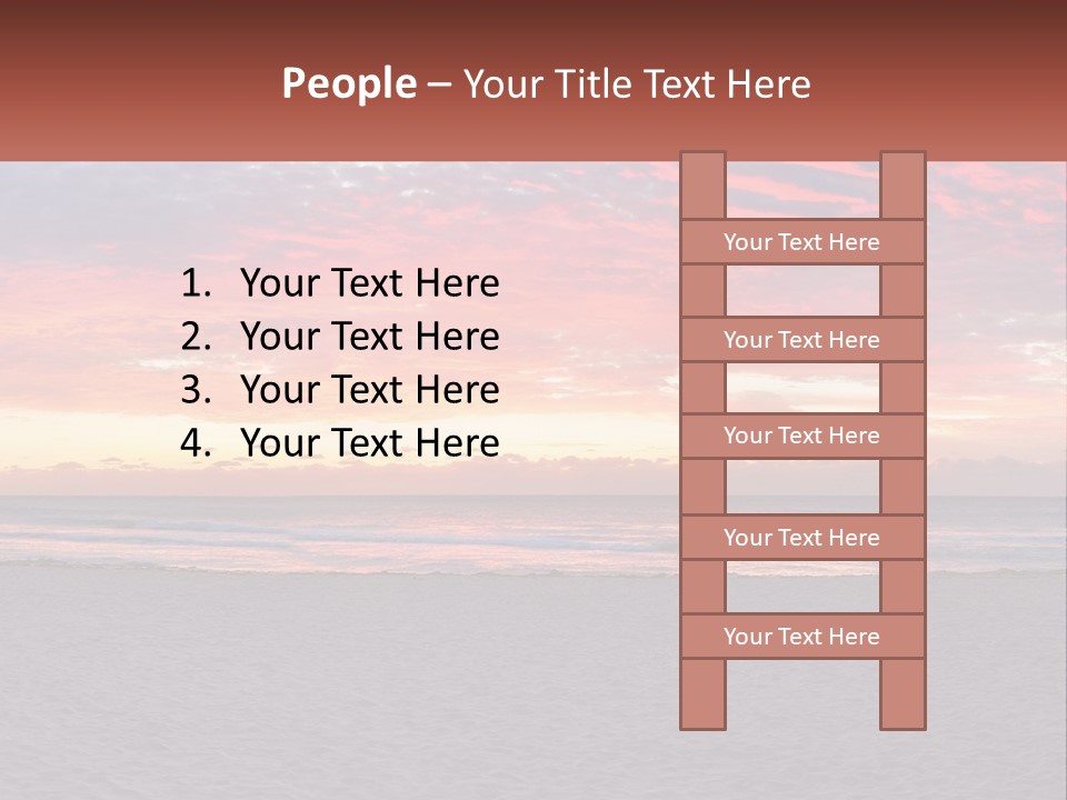 A Sunset On The Beach With Clouds In The Sky PowerPoint Template