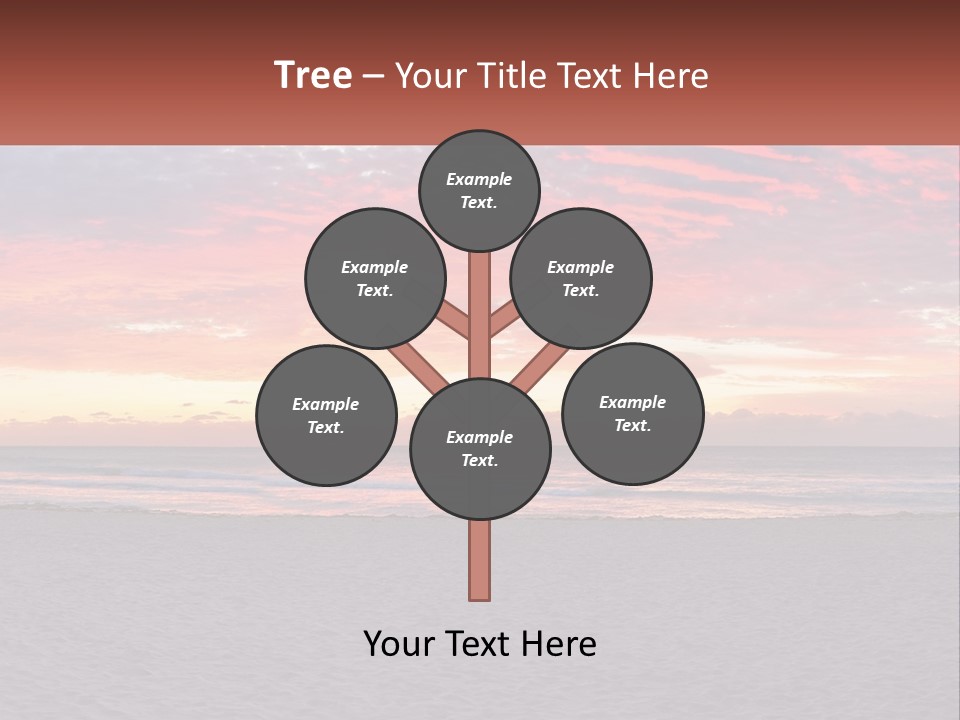 A Sunset On The Beach With Clouds In The Sky PowerPoint Template