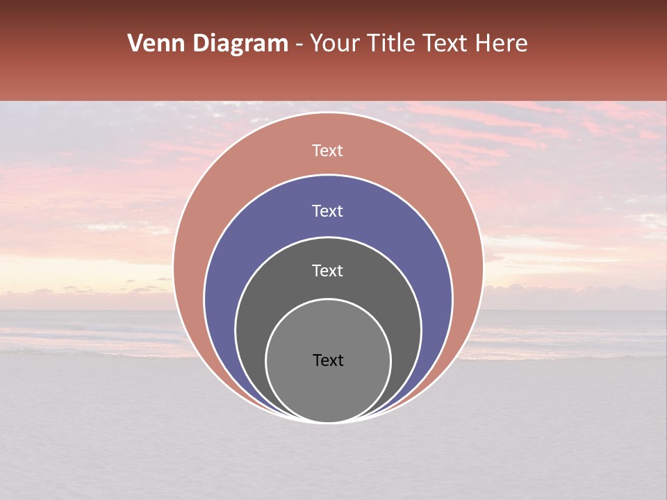 A Sunset On The Beach With Clouds In The Sky PowerPoint Template