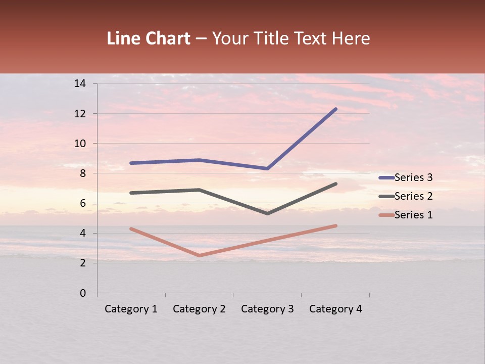 A Sunset On The Beach With Clouds In The Sky PowerPoint Template