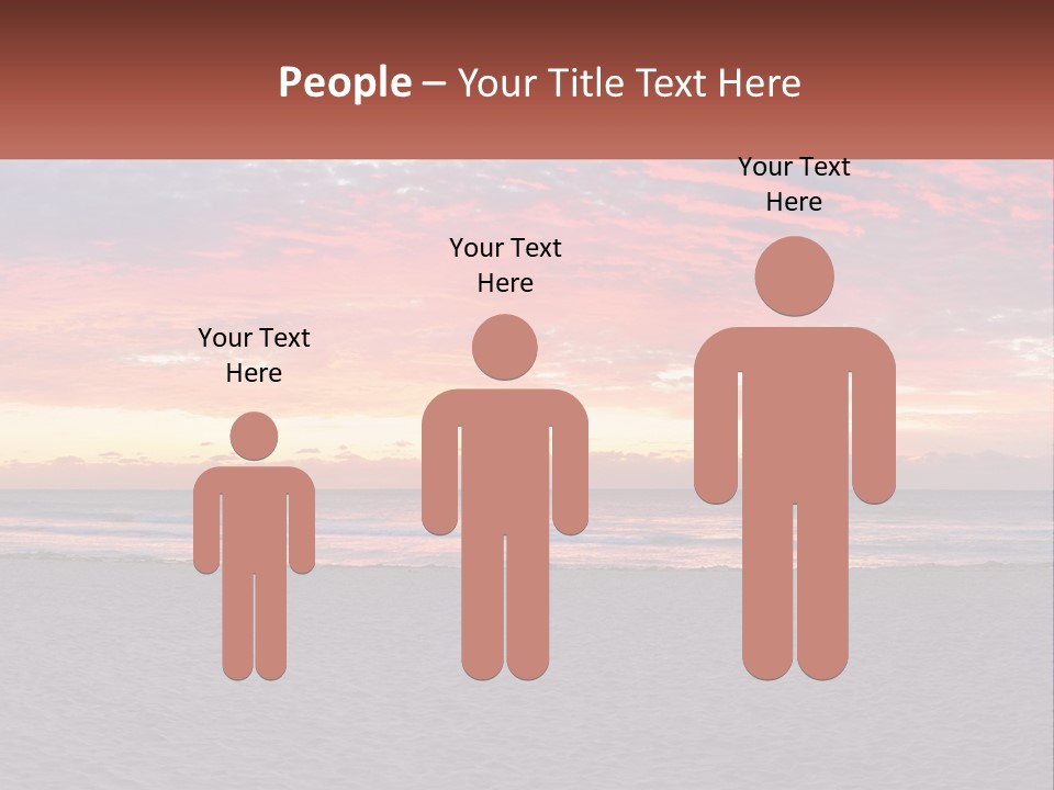 A Sunset On The Beach With Clouds In The Sky PowerPoint Template