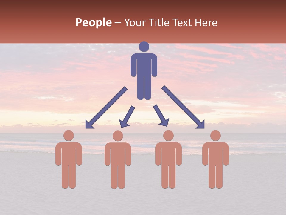 A Sunset On The Beach With Clouds In The Sky PowerPoint Template