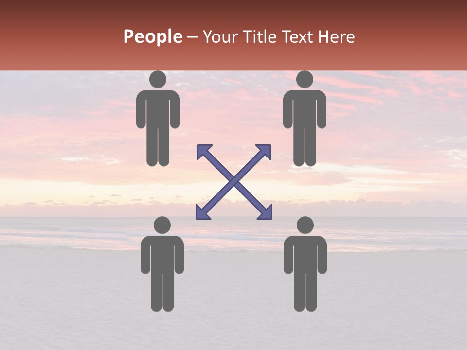 A Sunset On The Beach With Clouds In The Sky PowerPoint Template