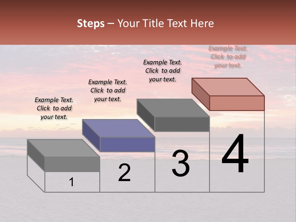 A Sunset On The Beach With Clouds In The Sky PowerPoint Template