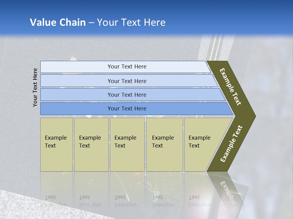 A Cemetery With Flowers And A Cross On It PowerPoint Template