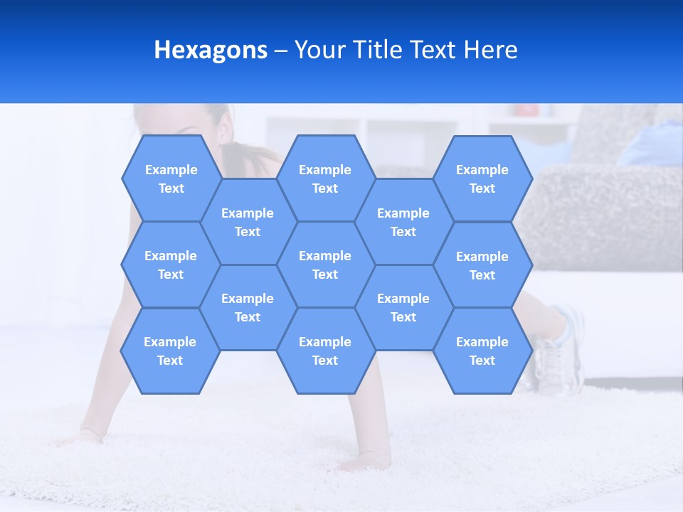 A Woman In A Pink Top Is Doing A Push Up PowerPoint Template