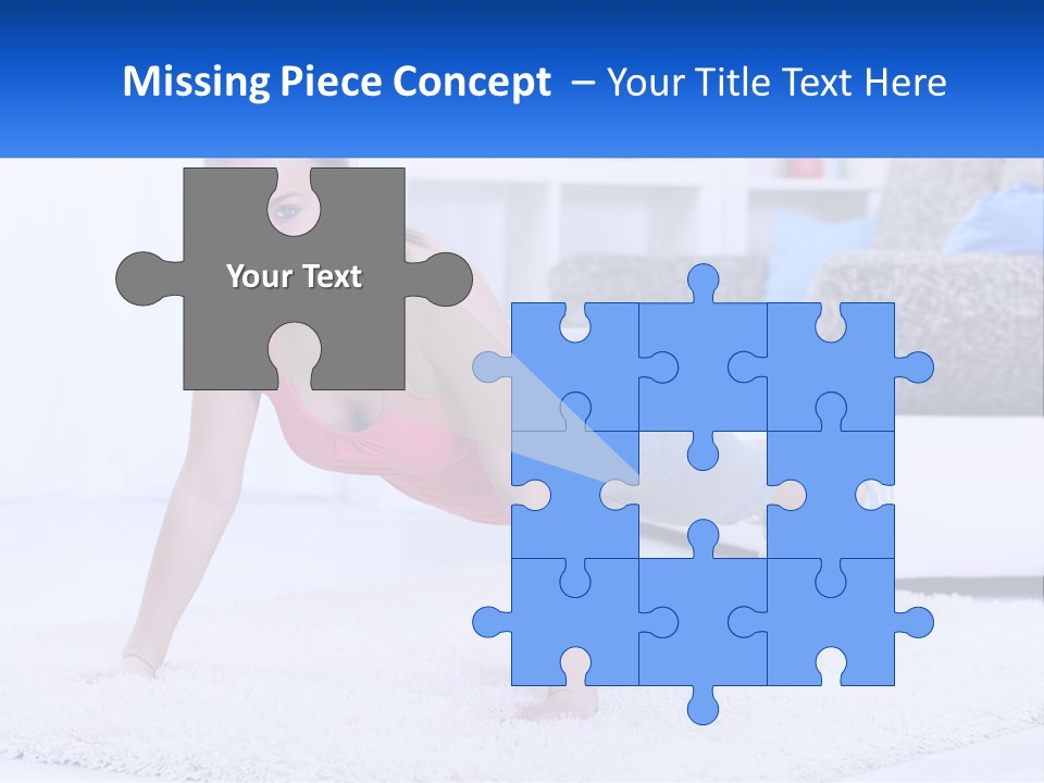 A Woman In A Pink Top Is Doing A Push Up PowerPoint Template