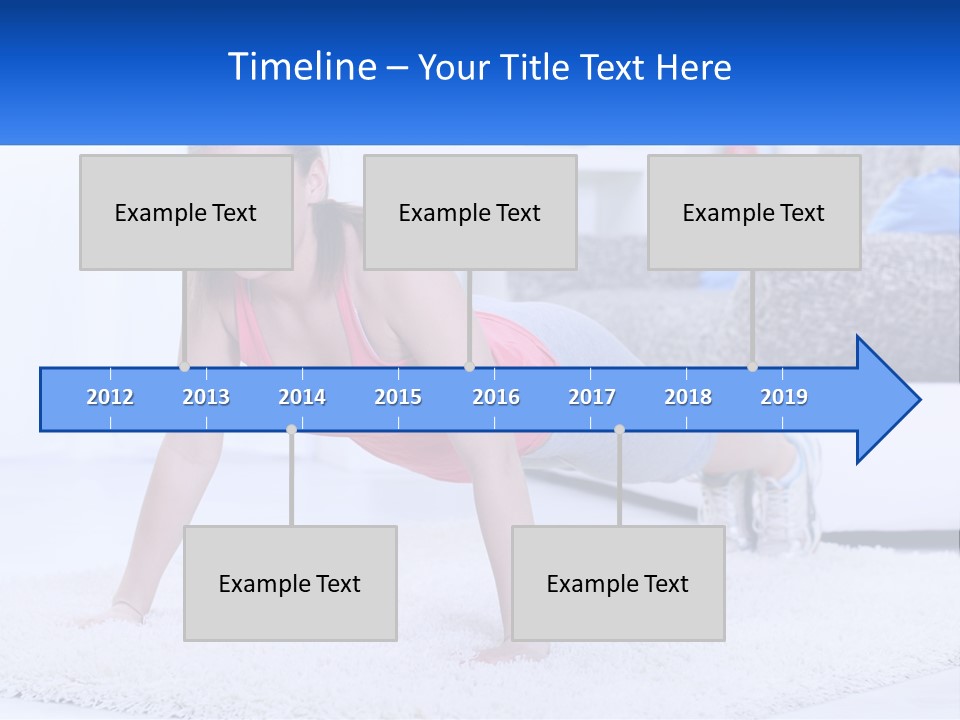 A Woman In A Pink Top Is Doing A Push Up PowerPoint Template