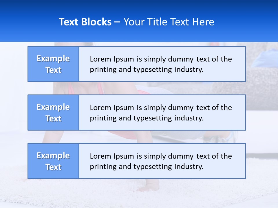 A Woman In A Pink Top Is Doing A Push Up PowerPoint Template