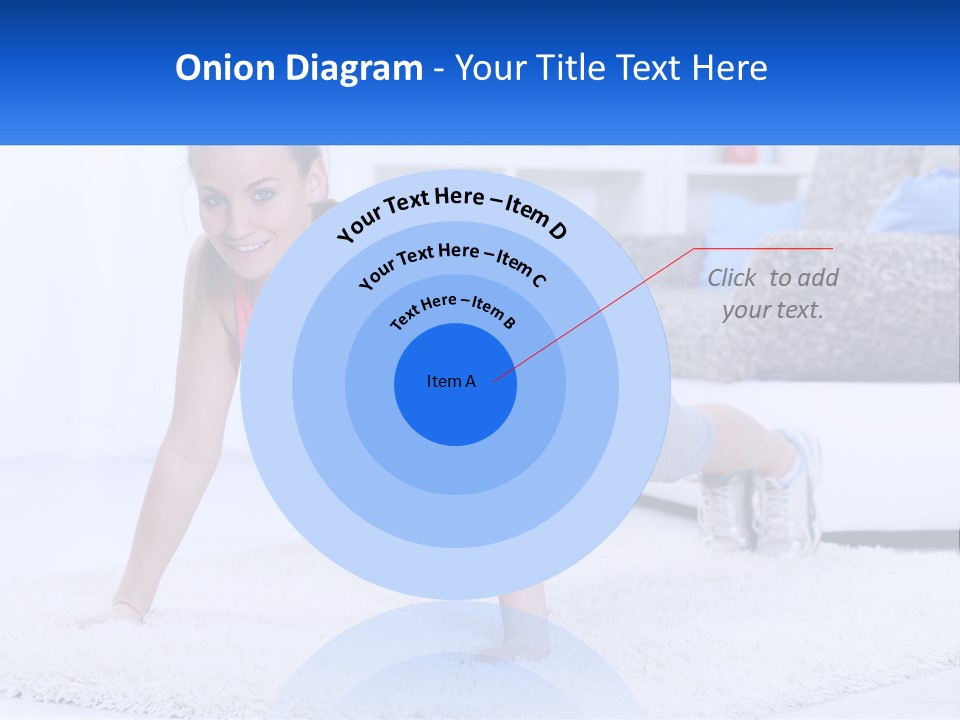 A Woman In A Pink Top Is Doing A Push Up PowerPoint Template