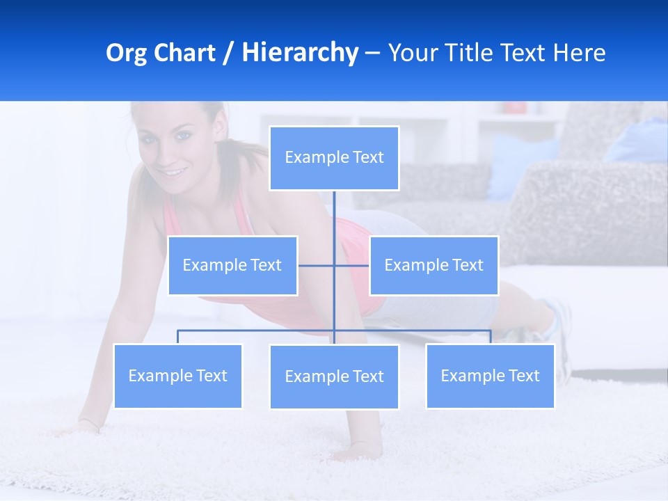 A Woman In A Pink Top Is Doing A Push Up PowerPoint Template