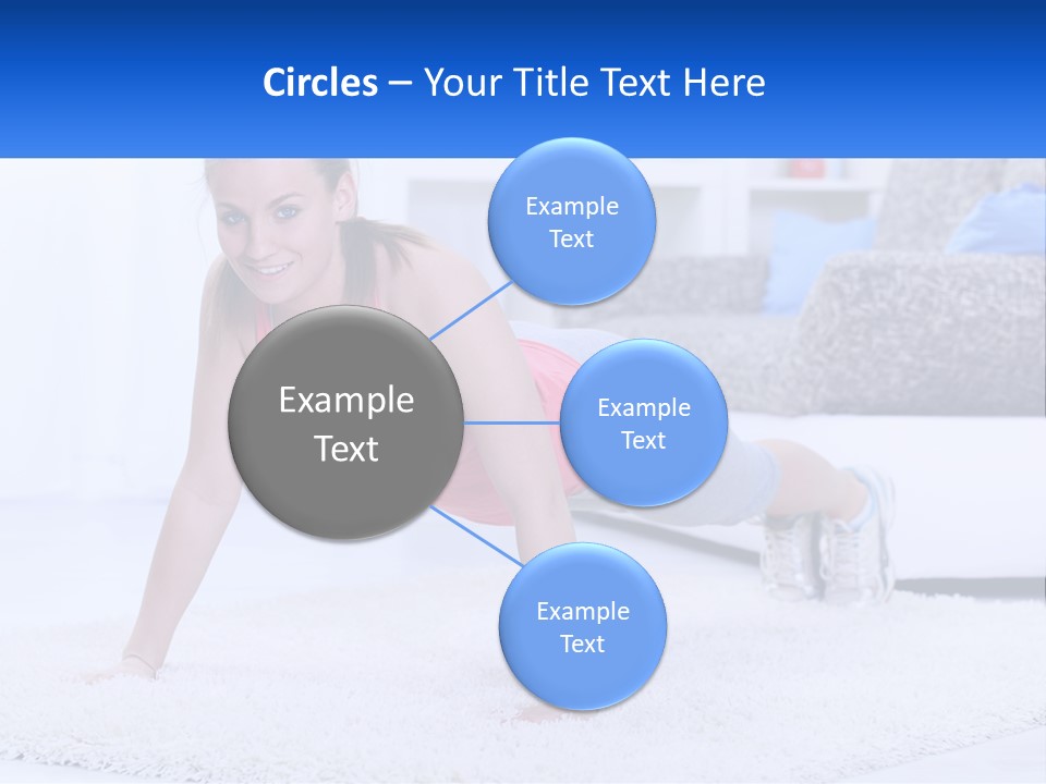 A Woman In A Pink Top Is Doing A Push Up PowerPoint Template