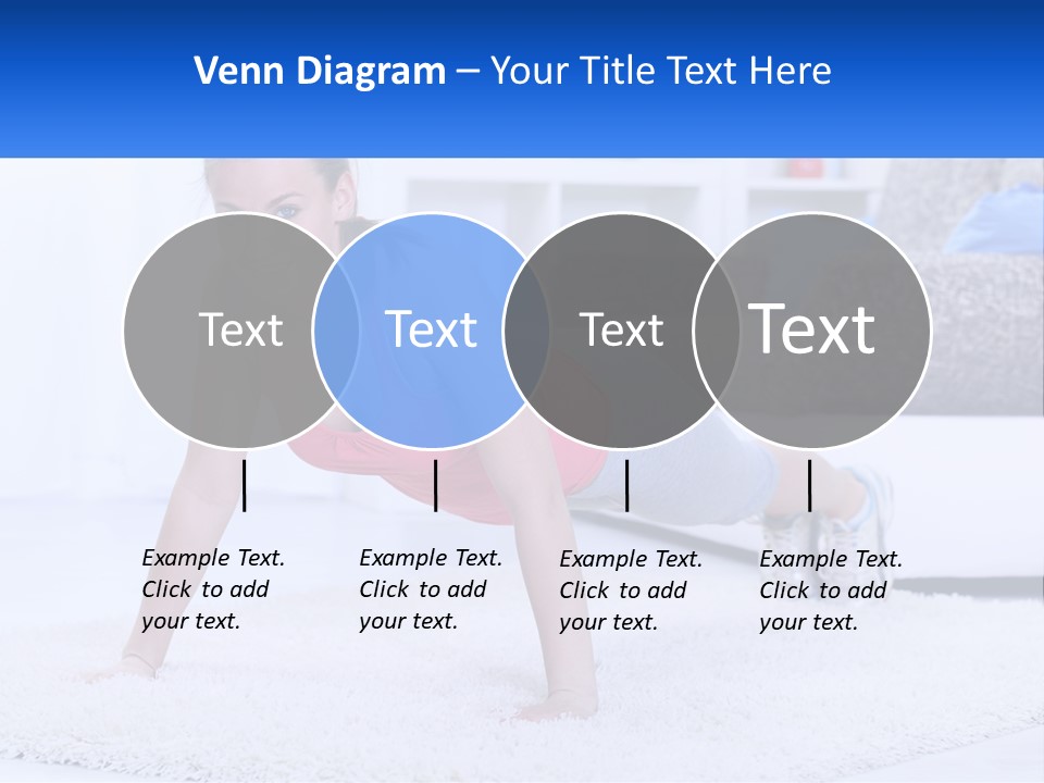 A Woman In A Pink Top Is Doing A Push Up PowerPoint Template