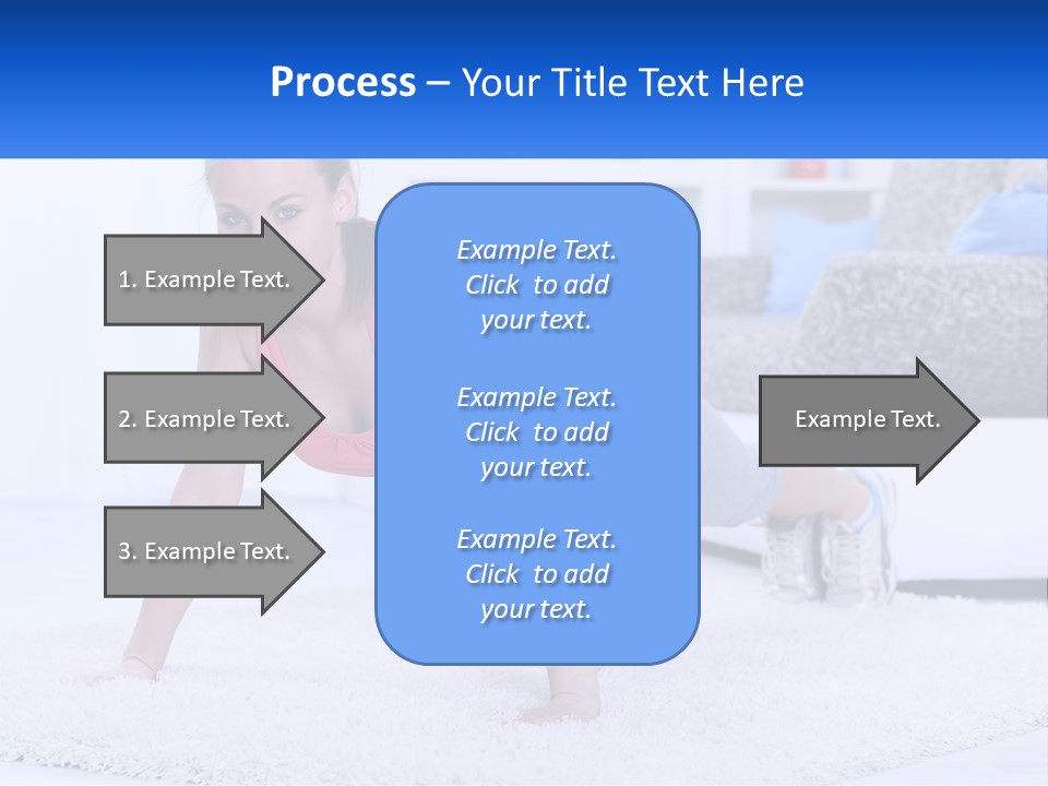 A Woman In A Pink Top Is Doing A Push Up PowerPoint Template