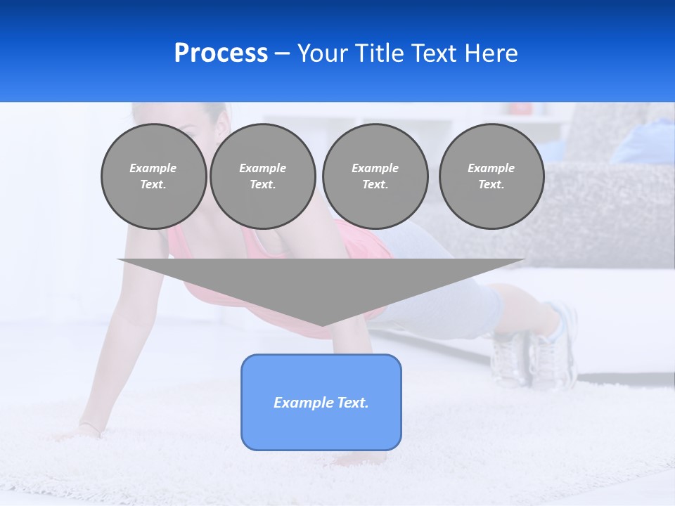 A Woman In A Pink Top Is Doing A Push Up PowerPoint Template