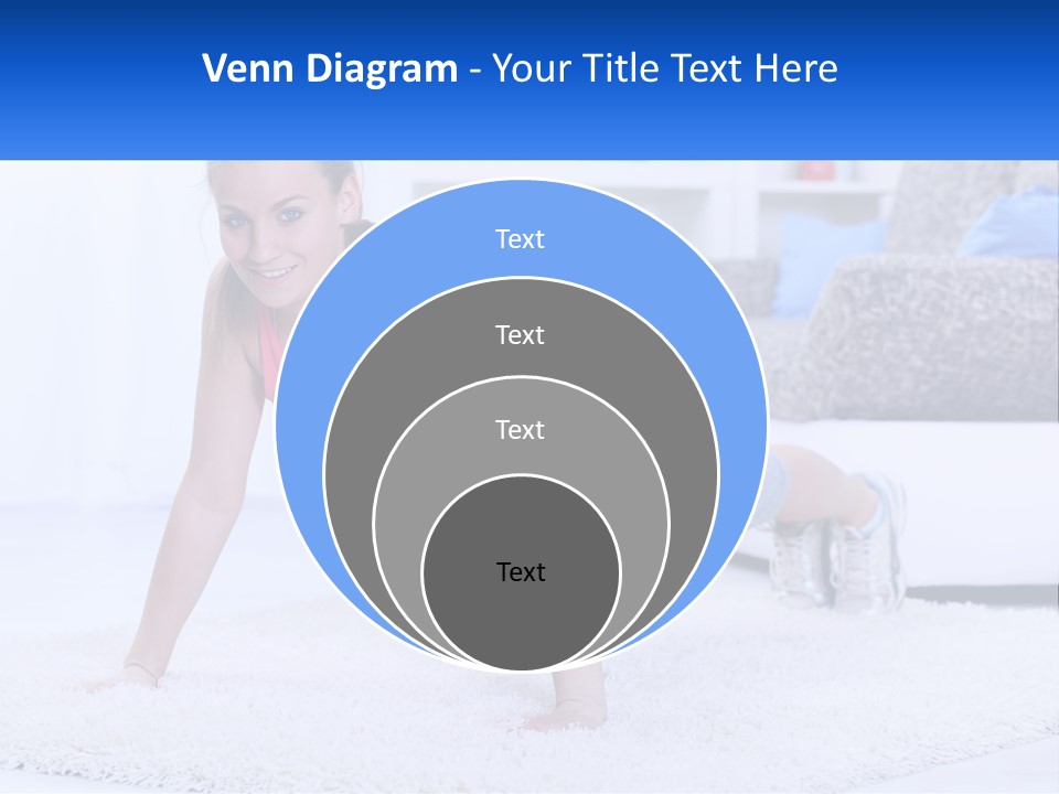 A Woman In A Pink Top Is Doing A Push Up PowerPoint Template