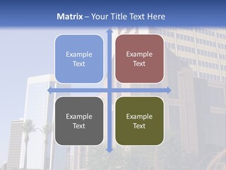 A Tall Building With A Blue Sky In The Background PowerPoint Template