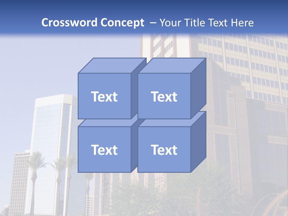 A Tall Building With A Blue Sky In The Background PowerPoint Template