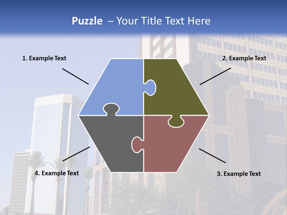 A Tall Building With A Blue Sky In The Background PowerPoint Template