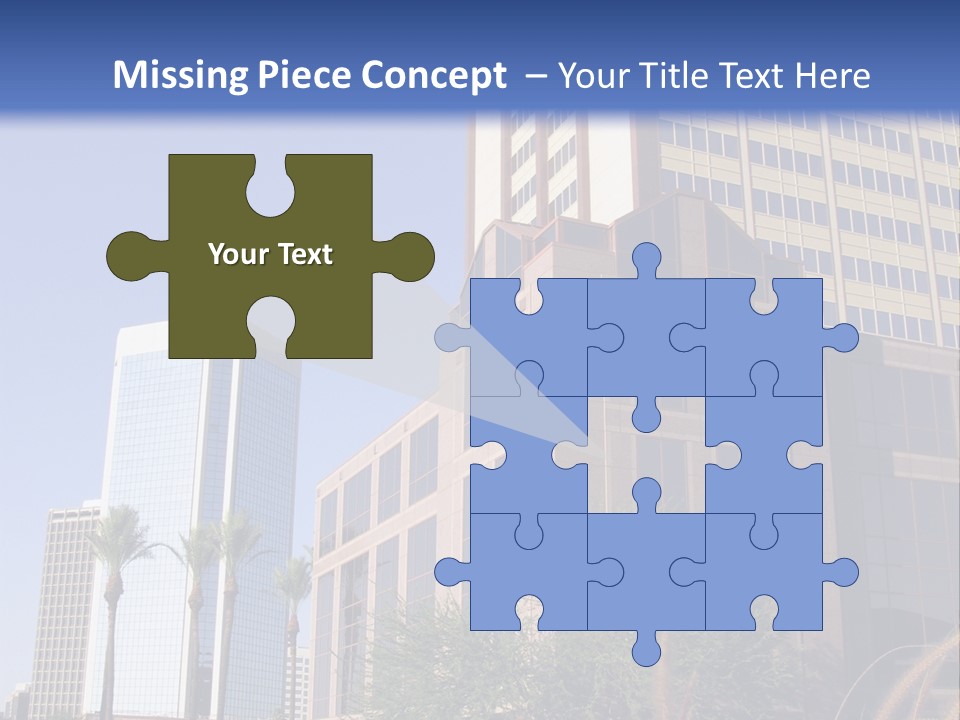 A Tall Building With A Blue Sky In The Background PowerPoint Template