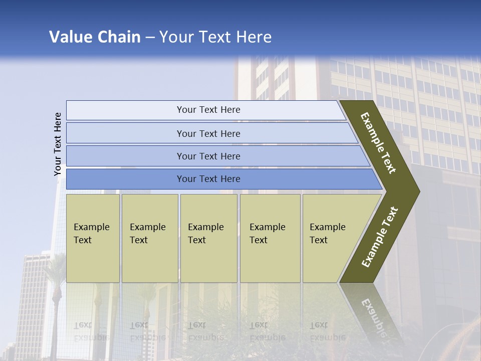 A Tall Building With A Blue Sky In The Background PowerPoint Template