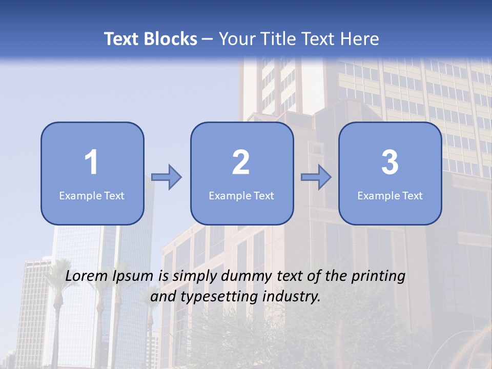A Tall Building With A Blue Sky In The Background PowerPoint Template