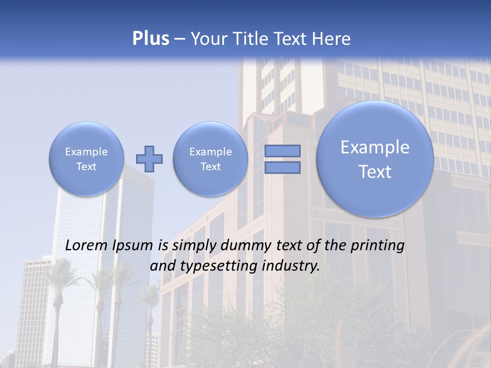 A Tall Building With A Blue Sky In The Background PowerPoint Template
