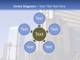 A Tall Building With A Blue Sky In The Background PowerPoint Template