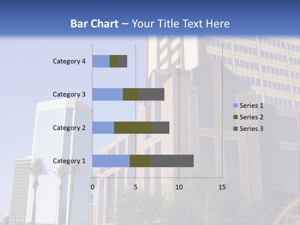 A Tall Building With A Blue Sky In The Background PowerPoint Template