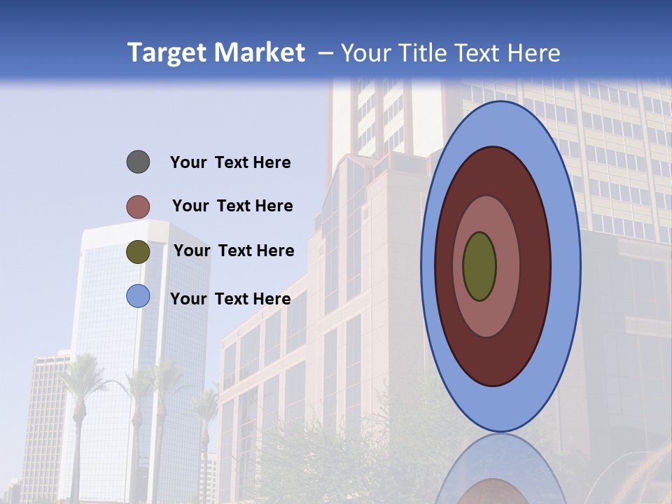 A Tall Building With A Blue Sky In The Background PowerPoint Template