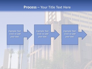 A Tall Building With A Blue Sky In The Background PowerPoint Template