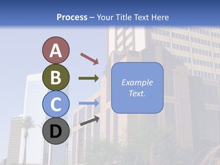 A Tall Building With A Blue Sky In The Background PowerPoint Template