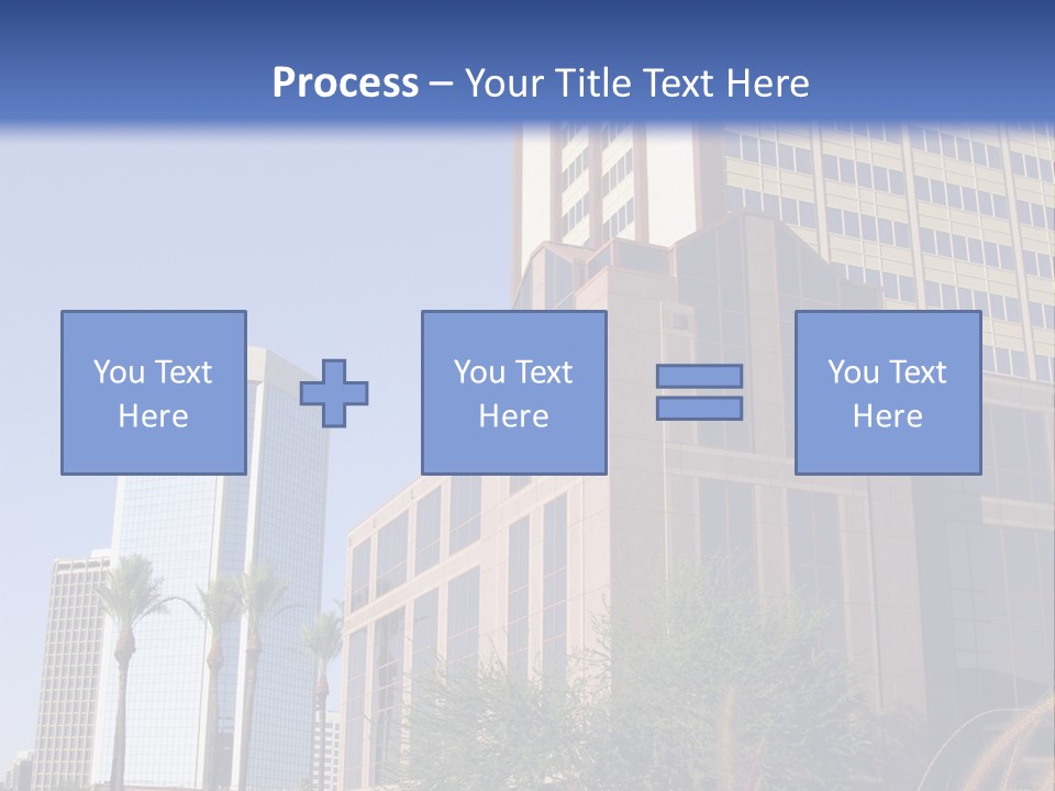 A Tall Building With A Blue Sky In The Background PowerPoint Template