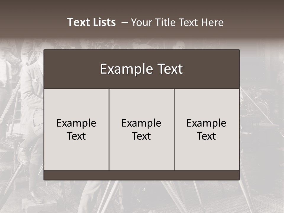 A Group Of People Standing Around A Camera PowerPoint Template