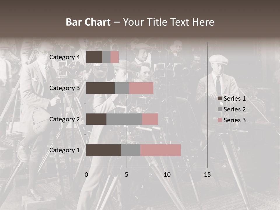 A Group Of People Standing Around A Camera PowerPoint Template