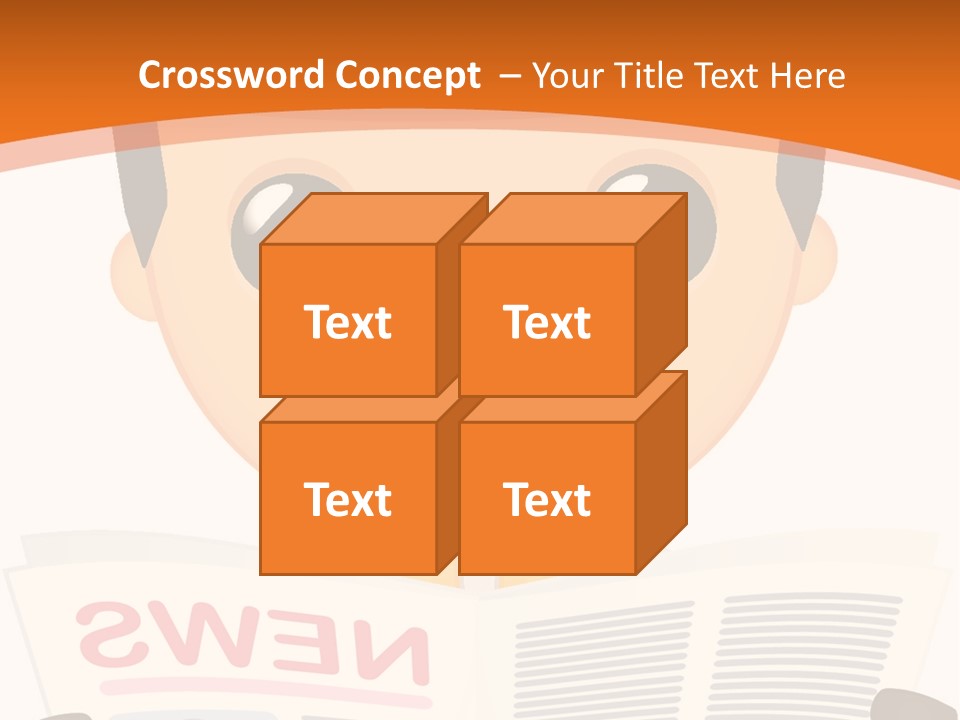 A Man In A Hard Hat Reading A Newspaper PowerPoint Template