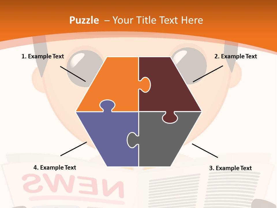 A Man In A Hard Hat Reading A Newspaper PowerPoint Template