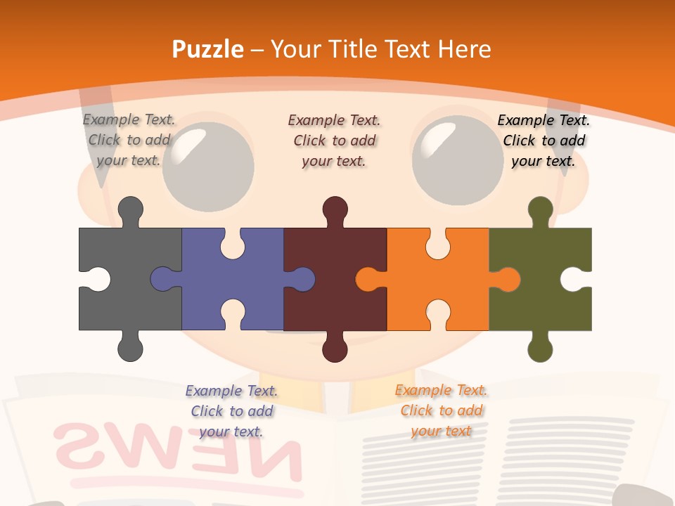 A Man In A Hard Hat Reading A Newspaper PowerPoint Template