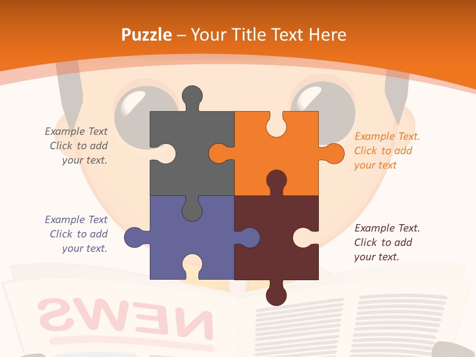 A Man In A Hard Hat Reading A Newspaper PowerPoint Template