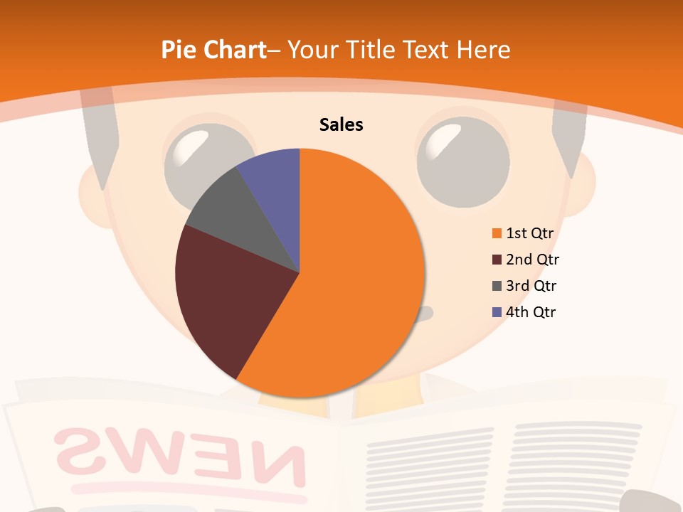 A Man In A Hard Hat Reading A Newspaper PowerPoint Template