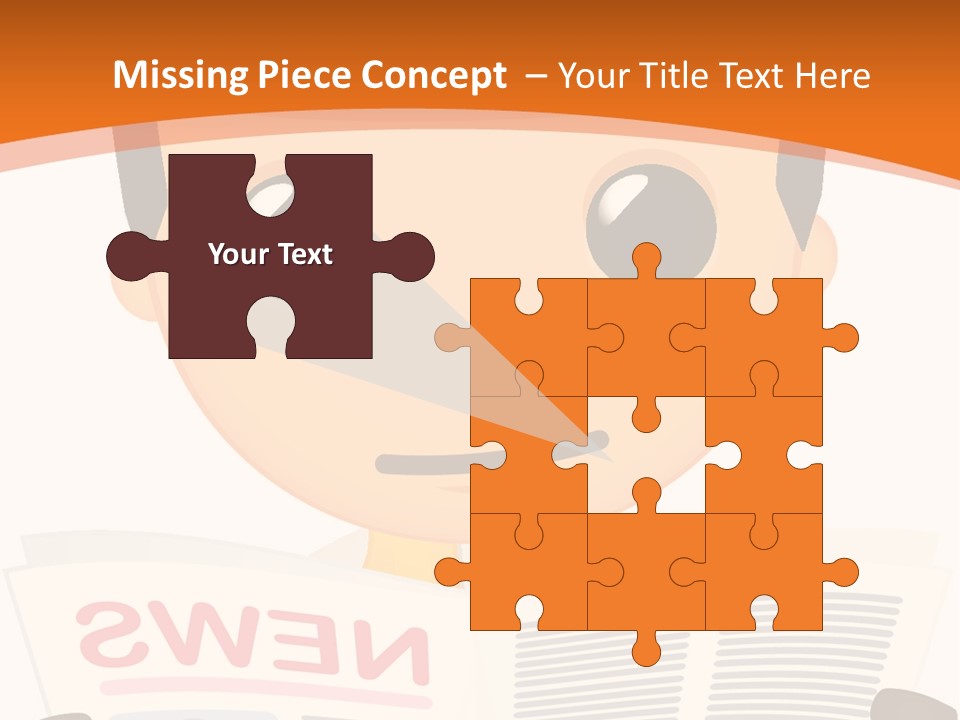 A Man In A Hard Hat Reading A Newspaper PowerPoint Template