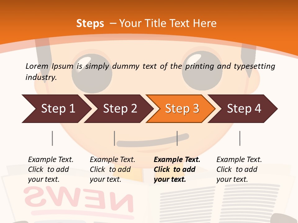 A Man In A Hard Hat Reading A Newspaper PowerPoint Template