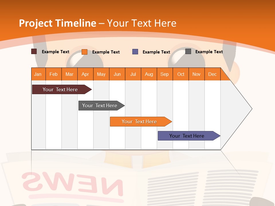 A Man In A Hard Hat Reading A Newspaper PowerPoint Template